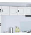vidaXL Dishwasher Panel Kalmar White 80 x 31 x 40 cm Engineered Wood — Model: 1x wall cabinet (2 doors) 80 cm wide 40 cm high