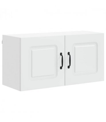 vidaXL Dishwasher Panel Kalmar White 80 x 31 x 40 cm Engineered Wood — Model: 1x wall cabinet (2 doors) 80 cm wide 40 cm high