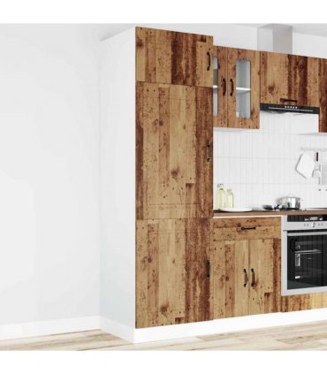 vidaXL Kitchen Cupboard Kalmar Old Wood Engineered Wood — Model: 1x cupboard 60 cm wide 207 cm high