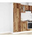 vidaXL Kitchen Cupboard Kalmar Old Wood Engineered Wood — Model: 1x cupboard 60 cm wide 207 cm high
