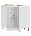 vidaXL Kitchen Corner Base Cabinet Kalmar Concrete Grey En — Model: 1x corner bottom cabinet (2 doors) 75.5 cm wide 81.5 cm high