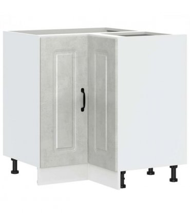 vidaXL Kitchen Corner Base Cabinet Kalmar Concrete Grey En — Model: 1x corner bottom cabinet (2 doors) 75.5 cm wide 81.5 cm high