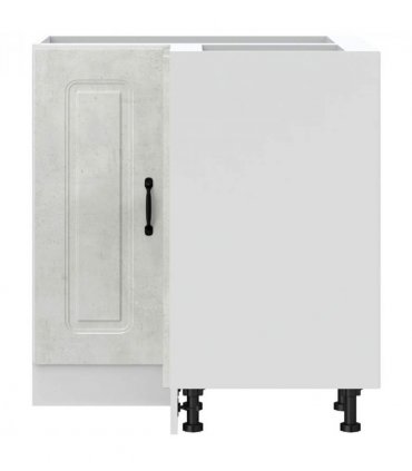 vidaXL Kitchen Corner Base Cabinet Kalmar Concrete Grey En — Model: 1x corner bottom cabinet (2 doors) 75.5 cm wide 81.5 cm high
