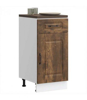 vidaXL Kitchen Base Cabinet Kalmar Smoked Oak Engineered Wo — Model: 1x bottom cabinet (1 door 1 drawer) 40 cm wide 81.5 cm high
