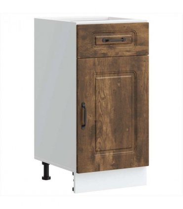 vidaXL Kitchen Base Cabinet Kalmar Smoked Oak Engineered Wo — Model: 1x bottom cabinet (1 door 1 drawer) 40 cm wide 81.5 cm high