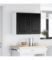 vidaXL Dishwasher Panel Kalmar Black Oak 80 x 31 x 60 cm — Model: 1x wall cabinet (2 doors) 80 cm wide 60 cm high