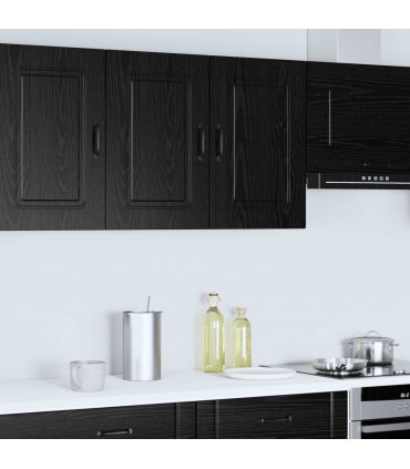 vidaXL Dishwasher Panel Kalmar Black Oak 80 x 31 x 60 cm — Model: 1x wall cabinet (2 doors) 80 cm wide 60 cm high