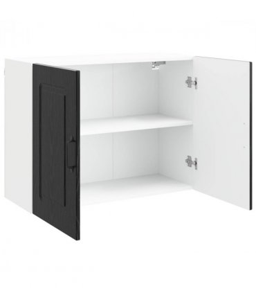 vidaXL Dishwasher Panel Kalmar Black Oak 80 x 31 x 60 cm — Model: 1x wall cabinet (2 doors) 80 cm wide 60 cm high
