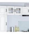 vidaXL Dishwasher Panel Kalmar 2 pcs High Gloss White 40 x 31 x 40 — Model: 2x wall glass cabinet (1 door) 40 cm wide 40 cm high