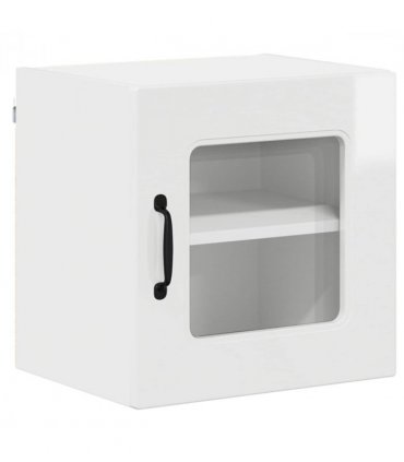 vidaXL Dishwasher Panel Kalmar 2 pcs High Gloss White 40 x 31 x 40 — Model: 2x wall glass cabinet (1 door) 40 cm wide 40 cm high