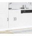 vidaXL Sink Base Cabinet Kalmar White 60x46x81.5 cm Engineered Wood — Model: 1x bottom cabinet (2 doors) 60 cm wide 81.5 cm high