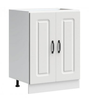 vidaXL Sink Base Cabinet Kalmar White 60x46x81.5 cm Engineered Wood — Model: 1x bottom cabinet (2 doors) 60 cm wide 81.5 cm high