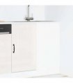 vidaXL Kitchen Base Cabinet "Kalmar" High Gloss White Enginee — Model: 1x corner bottom cabinet (1 door) 86 cm wide 81.5 cm high