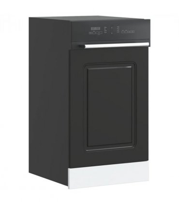 vidaXL Dishwasher Panel Kalmar Black 45x1.5x57 cm Engineered Wood — Model: 1x dishwasher panel 45 cm wide 57 cm high