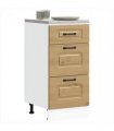 vidaXL Kitchen Base Cabinet Kalmar Artisan Oak Engineered Wood — Model: 1x bottom cabinet (3 drawers) 40 cm wide 81.5 cm high