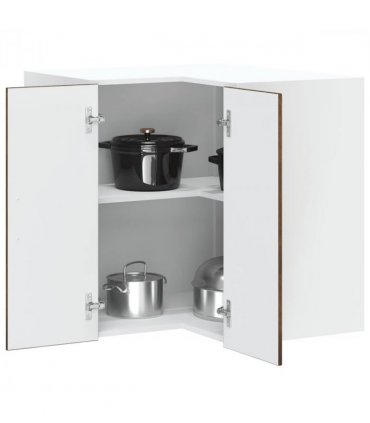 vidaXL Kitchen Wall Corner Cabinet Kalmar Smoked Oak Engineered Wood — Model: 1x wall corner cabinet 57 cm wide 60 cm high