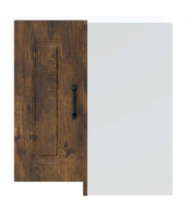 vidaXL Kitchen Wall Corner Cabinet Kalmar Smoked Oak Engineered Wood — Model: 1x wall corner cabinet 57 cm wide 60 cm high