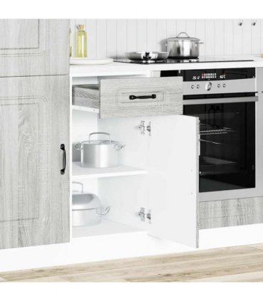 vidaXL Kitchen Base Cabinet Kalmar Grey Sonoma Engineered W — Model: 1x bottom cabinet (1 door 1 drawer) 40 cm wide 81.5 cm high