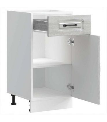vidaXL Kitchen Base Cabinet Kalmar Grey Sonoma Engineered W — Model: 1x bottom cabinet (1 door 1 drawer) 40 cm wide 81.5 cm high