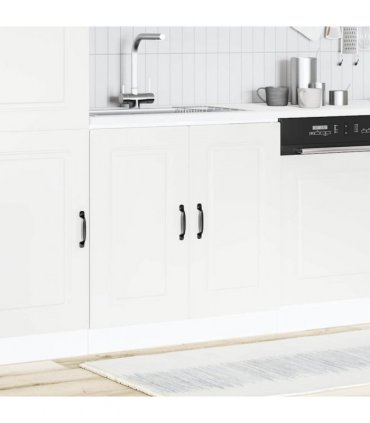 vidaXL Sink Base Cabinet Kalmar White 80x46x81.5 cm Engineered Wood — Model: 1x bottom cabinet (2 doors) 80 cm wide 81.5 cm high