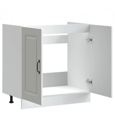 vidaXL Sink Base Cabinet Kalmar White 80x46x81.5 cm Engineered Wood — Model: 1x bottom cabinet (2 doors) 80 cm wide 81.5 cm high