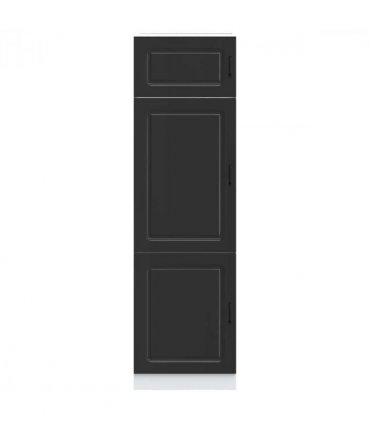 vidaXL Kitchen Cupboard Kalmar Black Engineered Wood — Model: 1x cupboard 60 cm wide 207 cm high