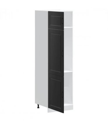 vidaXL Kitchen Cupboard Kalmar Black Engineered Wood — Model: 1x cupboard 60 cm wide 207 cm high