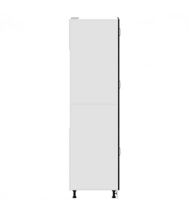 vidaXL Kitchen Cupboard Kalmar Black Engineered Wood — Model: 1x cupboard 60 cm wide 207 cm high