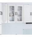 vidaXL Dishwasher Panel Kalmar 2 pcs High Gloss White 40 x 31 x 80 — Model: 2x wall glass cabinet (1 door) 40 cm wide 80 cm high
