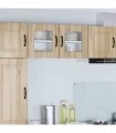 vidaXL Dishwasher Panel Kalmar 2 pcs Sonoma Oak 40 x 31 x 40 cm — Model: 2x wall glass cabinet (1 door) 40 cm wide 40 cm high