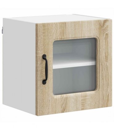vidaXL Dishwasher Panel Kalmar 2 pcs Sonoma Oak 40 x 31 x 40 cm — Model: 2x wall glass cabinet (1 door) 40 cm wide 40 cm high
