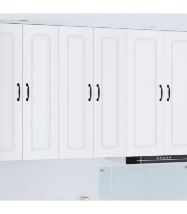 vidaXL Dishwasher Panel Kalmar White 60 x 31 x 100 cm Engineered Wood — Model: 1x wall cabinet (2 doors) 60 cm wide 100 cm high