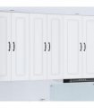 vidaXL Dishwasher Panel Kalmar White 60 x 31 x 100 cm Engineered Wood — Model: 1x wall cabinet (2 doors) 60 cm wide 100 cm high
