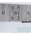 vidaXL Dishwasher Panel Kalmar Grey Sonoma 60 x 31 x 80 cm — Model: 1x wall glass cabinet (2 doors) 60 cm wide 80 cm high