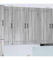 vidaXL Dishwasher Panel Kalmar Grey Sonoma 80 x 31 x 100 cm — Model: 1x wall cabinet (2 doors) 80 cm wide 100 cm high