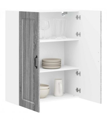 vidaXL Dishwasher Panel Kalmar Grey Sonoma 80 x 31 x 100 cm — Model: 1x wall cabinet (2 doors) 80 cm wide 100 cm high