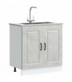 vidaXL Sink Base Cabinet Kalmar Concrete Grey 80x46x81.5 cm Enginee — Model: 1x bottom cabinet (2 doors) 80 cm wide 81.5 cm high