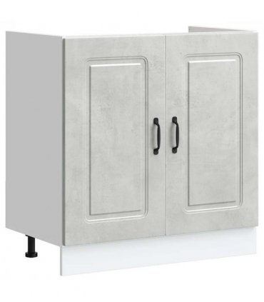 vidaXL Sink Base Cabinet Kalmar Concrete Grey 80x46x81.5 cm Enginee — Model: 1x bottom cabinet (2 doors) 80 cm wide 81.5 cm high