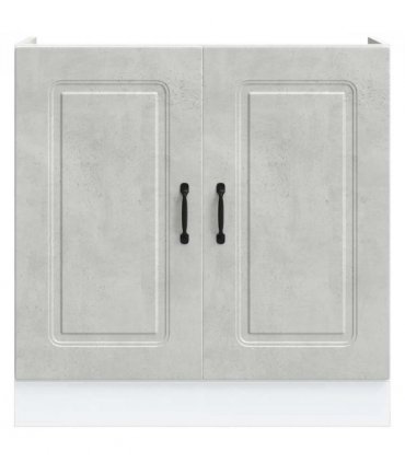 vidaXL Sink Base Cabinet Kalmar Concrete Grey 80x46x81.5 cm Enginee — Model: 1x bottom cabinet (2 doors) 80 cm wide 81.5 cm high