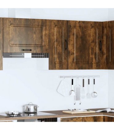 vidaXL Kitchen Wall Cabinet Kalmar Smoked Oak Engineered Wood — Model: 1x wall cabinet (1 door) 30 cm wide 60 cm high