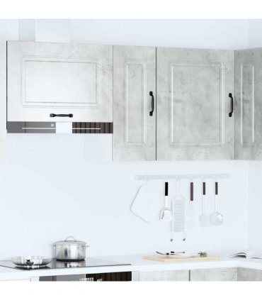 vidaXL Kitchen Wall Cabinet Kalmar Concrete Grey Engineered Wood — Model: 1x wall cabinet (1 door) 30 cm wide 60 cm high