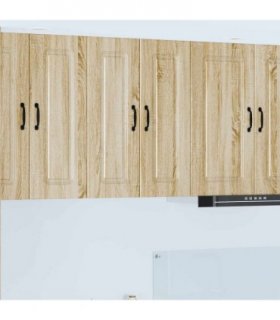 vidaXL Dishwasher Panel Kalmar 2 pcs Sonoma Oak 30 x 31 x 80 cm — Model: 2x wall cabinet (1 door) 30 cm wide 80 cm high