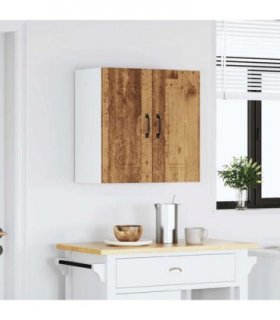 vidaXL Kitchen Wall Cabinet Kalmar Old Wood Engineered Wood — Model: 1x wall cabinet (2 doors) 60 cm wide 60 cm high