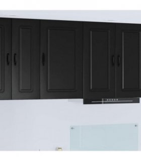 vidaXL Dishwasher Panel Kalmar Black 50 x 31 x 80 cm Engineered Wood