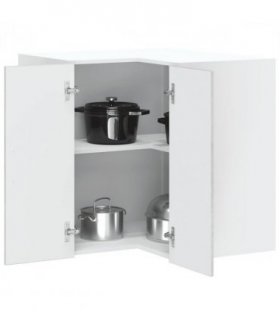 vidaXL Kitchen Wall Corner Cabinet Kalmar Concrete Grey Engineered Wood — Model: 1x wall corner cabinet 57 cm wide 60 cm high
