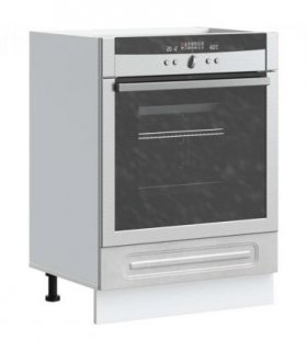 vidaXL Oven Cabinet Kalmar Concrete Grey Engineered Wood — Model: 1x oven cabinet 60 cm wide 81.5 cm high