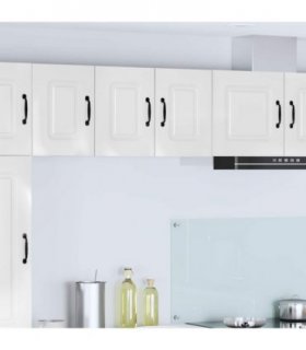 vidaXL Dishwasher Panel Kalmar 2 pcs High Gloss White 30 x 31 x 40 cm — Model: 2x wall cabinet (1 door) 30 cm wide 40 cm high
