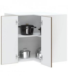 vidaXL Kitchen Wall Corner Cabinet Kalmar Brown Oak Engineered Wood — Model: 1x wall corner cabinet 57 cm wide 60 cm high