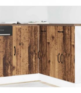 vidaXL Kitchen Base Cabinet Kalmar Old Wood Engineered Wood — Model: 1x corner bottom cabinet (1 door) 86 cm wide 81.5 cm high