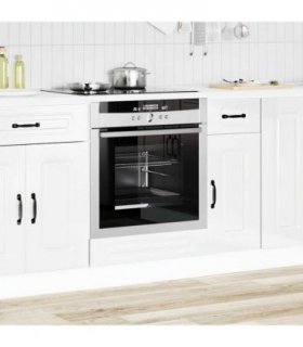 vidaXL Oven Cabinet Kalmar High Gloss White Engineered Wood — Model: 1x oven cabinet 60 cm wide 81.5 cm high